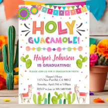 Invitación a la Fiesta de Graduación Holy Guacamol