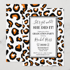 Invitación a la fiesta de graduación impresa de le