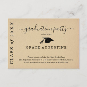 Invitación a la fiesta de graduación Insertar