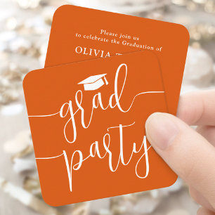 Invitación a la Fiesta de Graduación Mini Tarjeta 