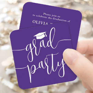 Invitación a la Fiesta de Graduación Mini Tarjeta 
