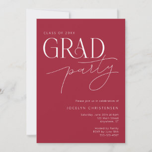 Invitación a la fiesta de graduación Minimalista m