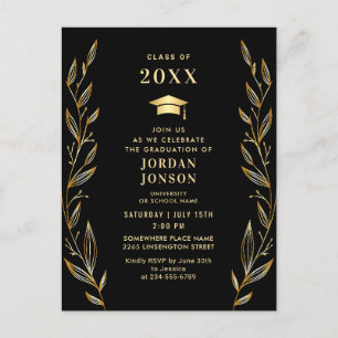 Invitación a la fiesta de graduación moderna de co