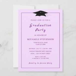 Invitación a la fiesta de graduación moderna de co