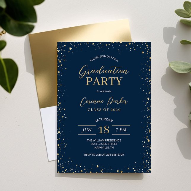 Invitación a la fiesta de graduación moderna de Gl (Subido por el creador)