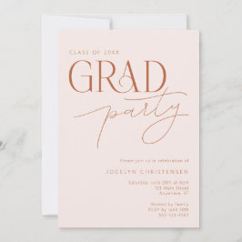 Invitación a la fiesta de graduación moderna de Ru