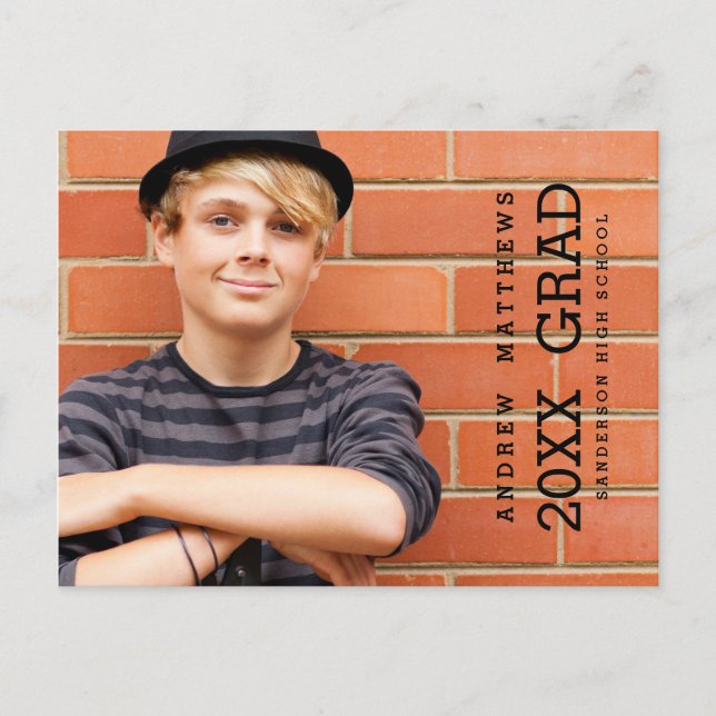 Invitación a la fiesta de graduación moderna en ne (Anverso)