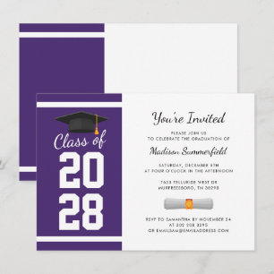 Invitación a la Fiesta de Graduación Morada 2026