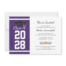 Invitación a la Fiesta de Graduación Morada 2026
