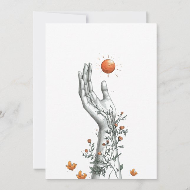 invitación a la fiesta de graduación naranja (Reverso)