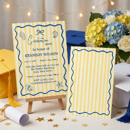 Invitación a la Fiesta de Graduación Náutica Azul