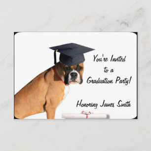 Invitación a la fiesta de graduación para perros d