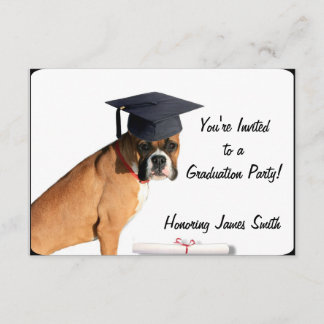 Invitación a la fiesta de graduación para perros d