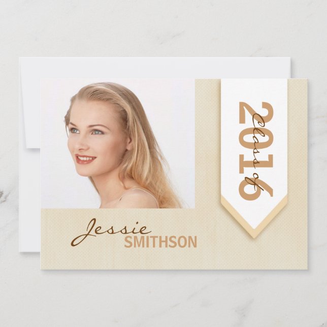 Invitación a la fiesta de graduación- Personalizab (Anverso)