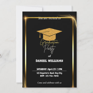 Invitación a la fiesta de graduación personalizada