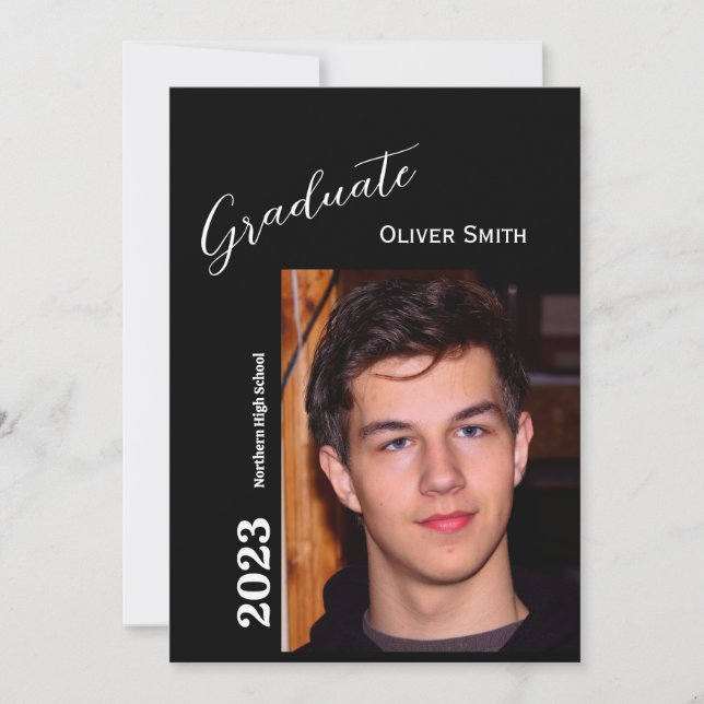 Invitación a la fiesta de graduación personalizada (Anverso)
