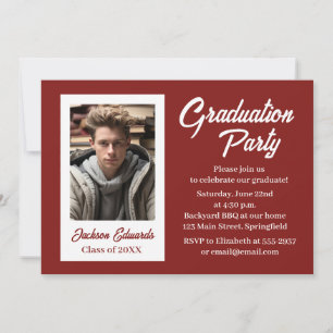 Invitación a la fiesta de graduación simple foto r