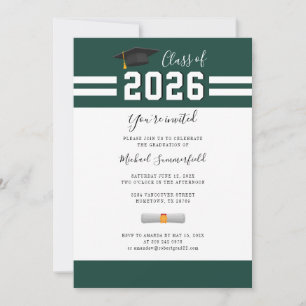 Invitación a la Fiesta de Graduación Verde 2026