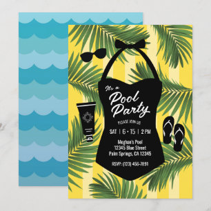Invitación a la fiesta de grupos de traje de baño