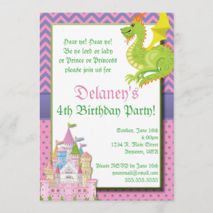 Invitación a la fiesta de hadas de la princesa