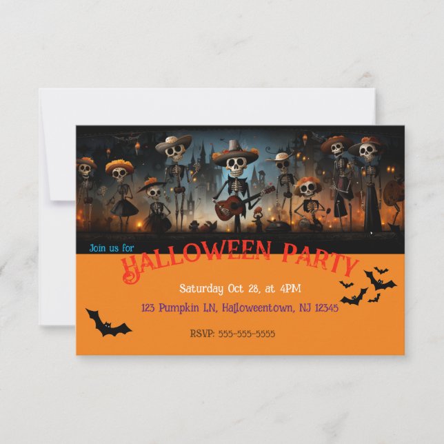 Invitación a la fiesta de Halloween (Anverso)
