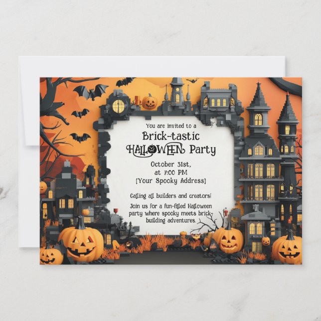Invitación a la fiesta de HALLOWEEN (Anverso)