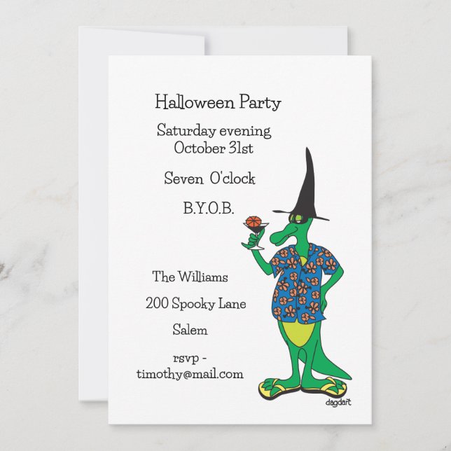 Invitación a la fiesta de Halloween (Anverso)