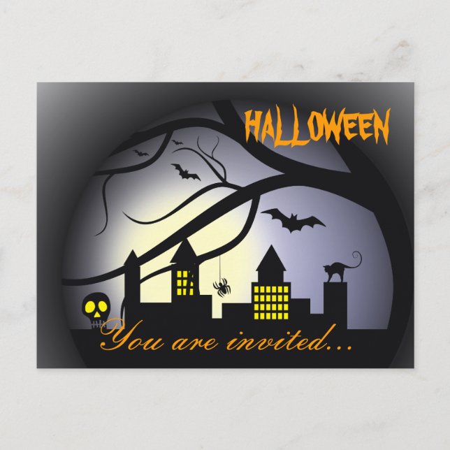 Invitación a la fiesta de Halloween (Anverso)