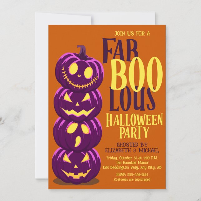 Invitación a la fiesta de Halloween (Anverso)