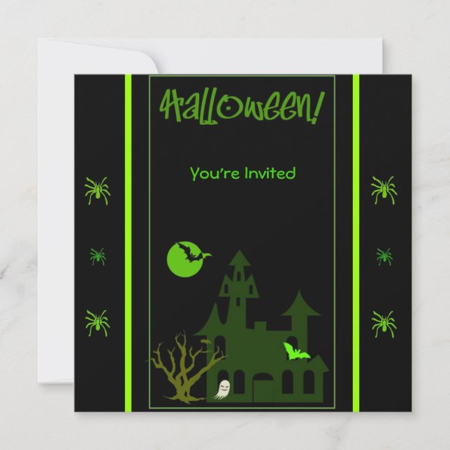 Invitación a la fiesta de Halloween (Anverso)