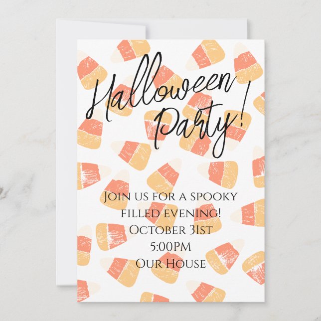 Invitación a la fiesta de Halloween  (Anverso)