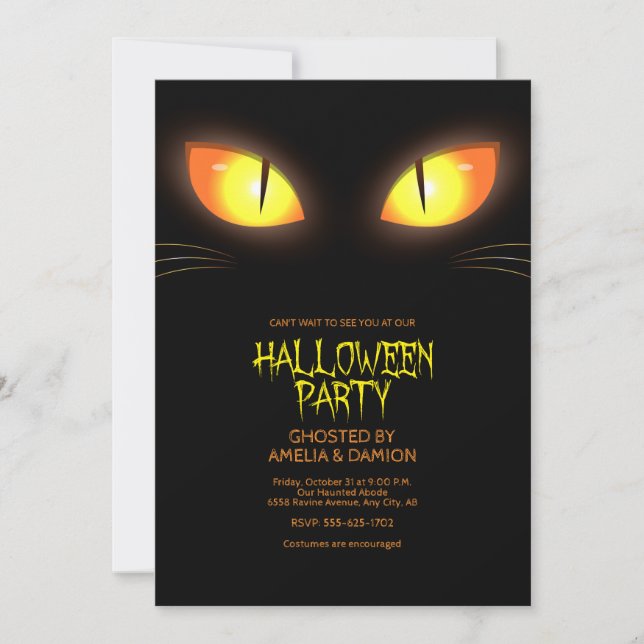Invitación a la fiesta de Halloween (Anverso)