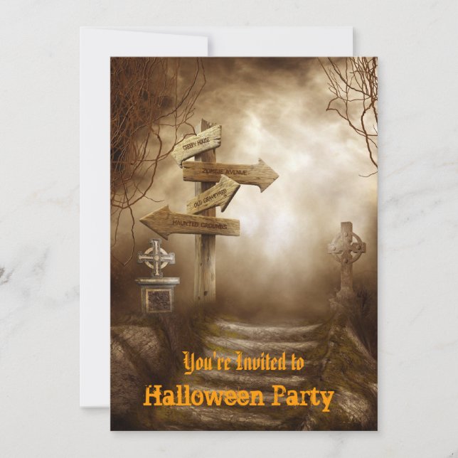 Invitación a la fiesta de Halloween (Anverso)
