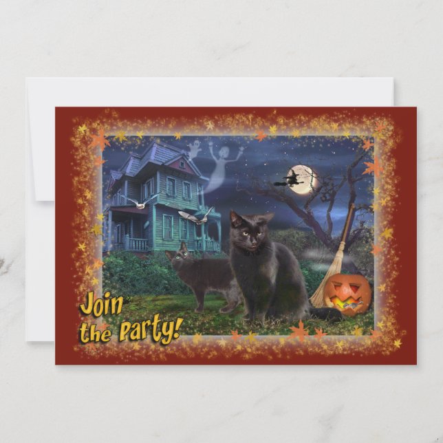 Invitación a la fiesta de Halloween (Anverso)