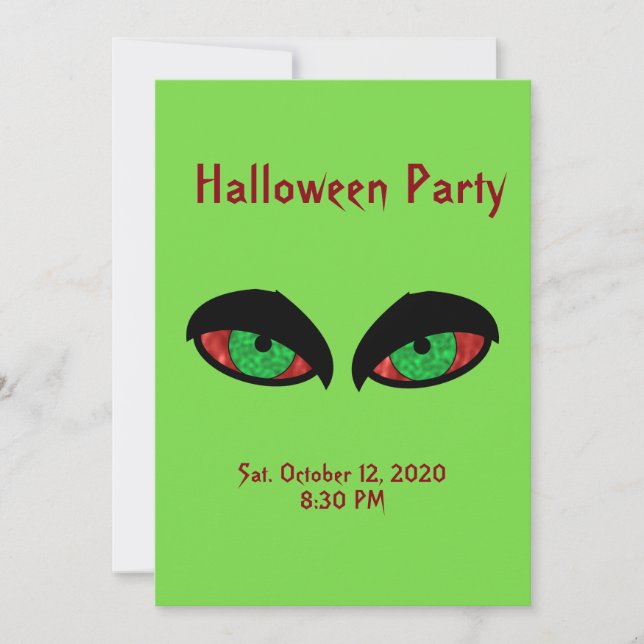 Invitación a la fiesta de Halloween (Anverso)