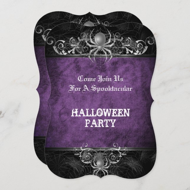 Invitación a la fiesta de Halloween (Anverso / Reverso)