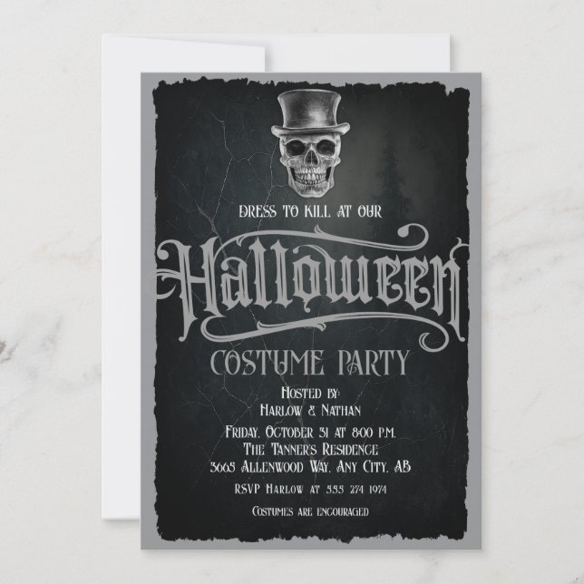 Invitación a la fiesta de Halloween (Anverso)