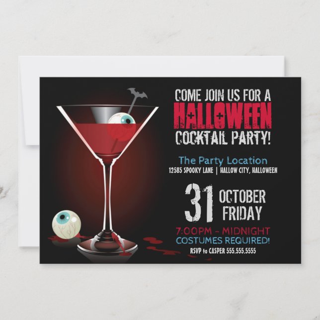 Invitación a la fiesta de Halloween (Anverso)