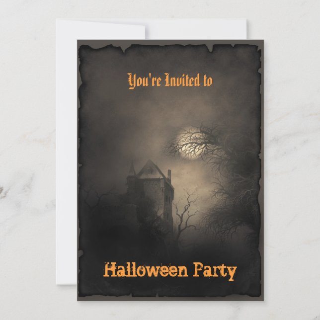 Invitación a la fiesta de Halloween (Anverso)