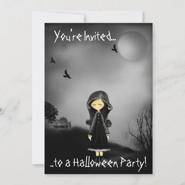 Invitación a la fiesta de Halloween (Anverso)