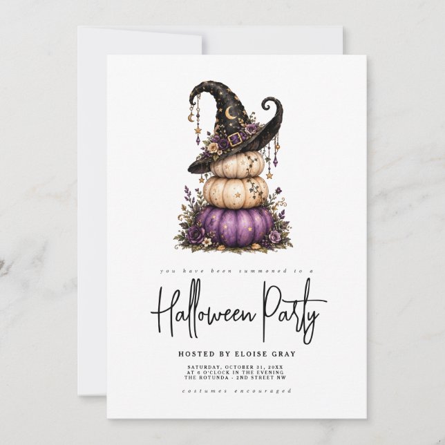Invitación a la fiesta de Halloween (Anverso)
