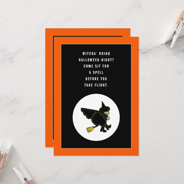Invitación a la fiesta de Halloween (Anverso/Reverso In Situ)