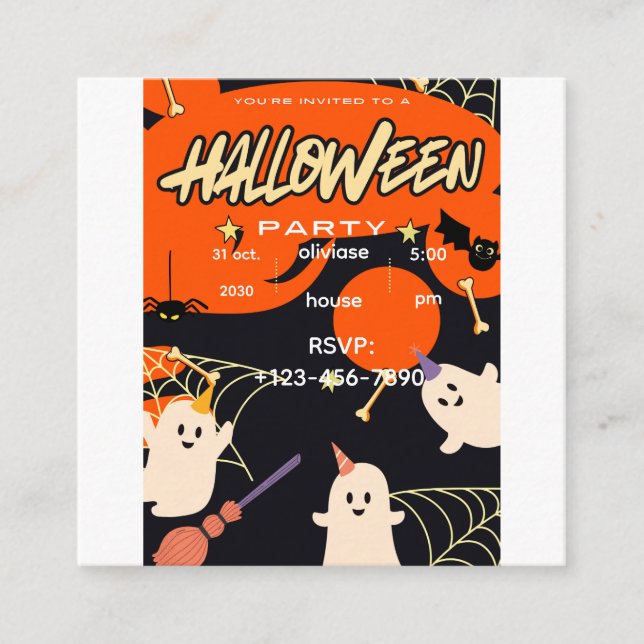 Invitación a la Fiesta de Halloween (Anverso)