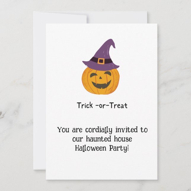 Invitación a la fiesta de Halloween (Anverso)