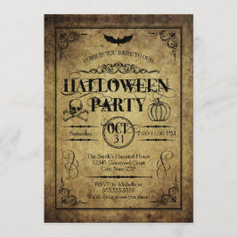 Invitación a la fiesta de Halloween