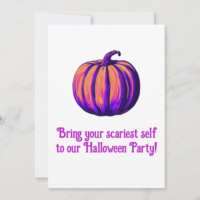 Invitación a la fiesta de Halloween (Anverso)