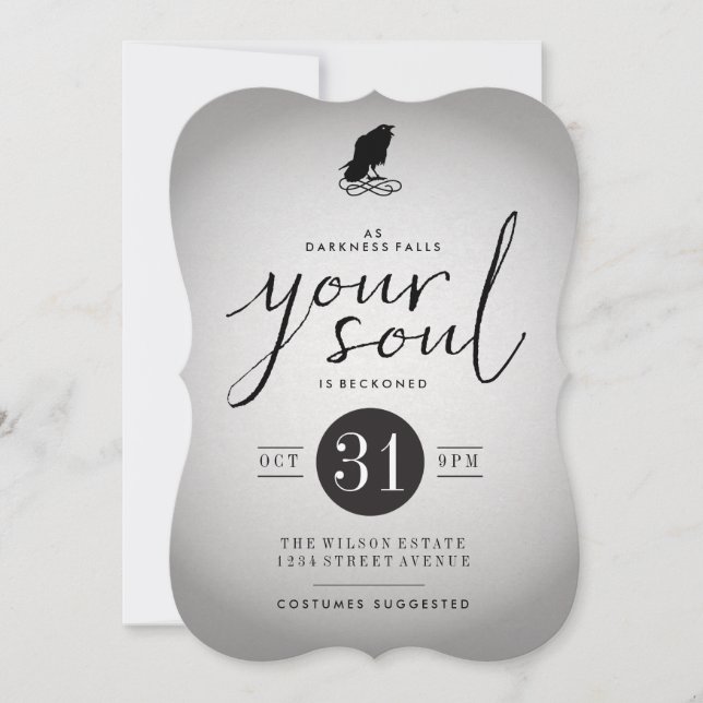 Invitación a la fiesta de Halloween (Anverso)