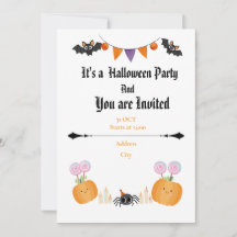 invitación a la fiesta de Halloween