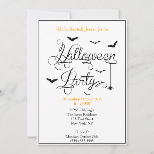 Invitación a la fiesta de Halloween