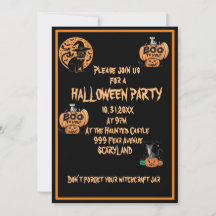 Invitación a la fiesta de Halloween